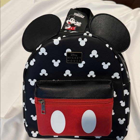 Disney Mickey Mouse Backpack - Black and Red - Picture 1 of 14